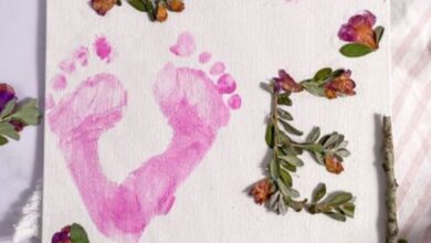 Handprint and Footprint Flowers: