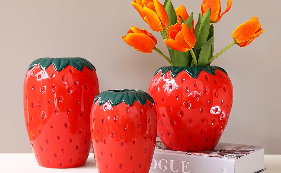 strawberry vase