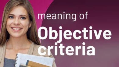 Meaning of Objective Criteria