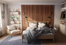 bedroom wood panelling