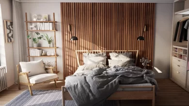 bedroom wood panelling
