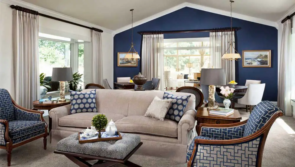 Navy and Cream Living Room