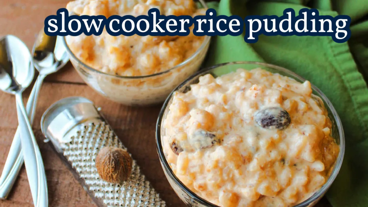 slow cooker rice pudding