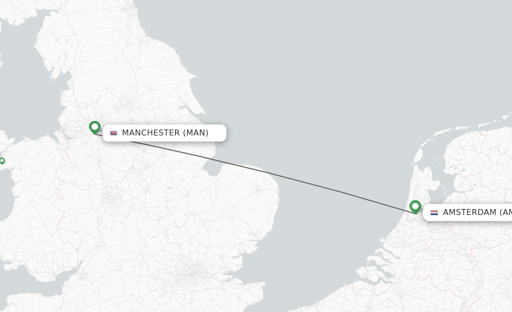 Flights Amsterdam to Manchester UK